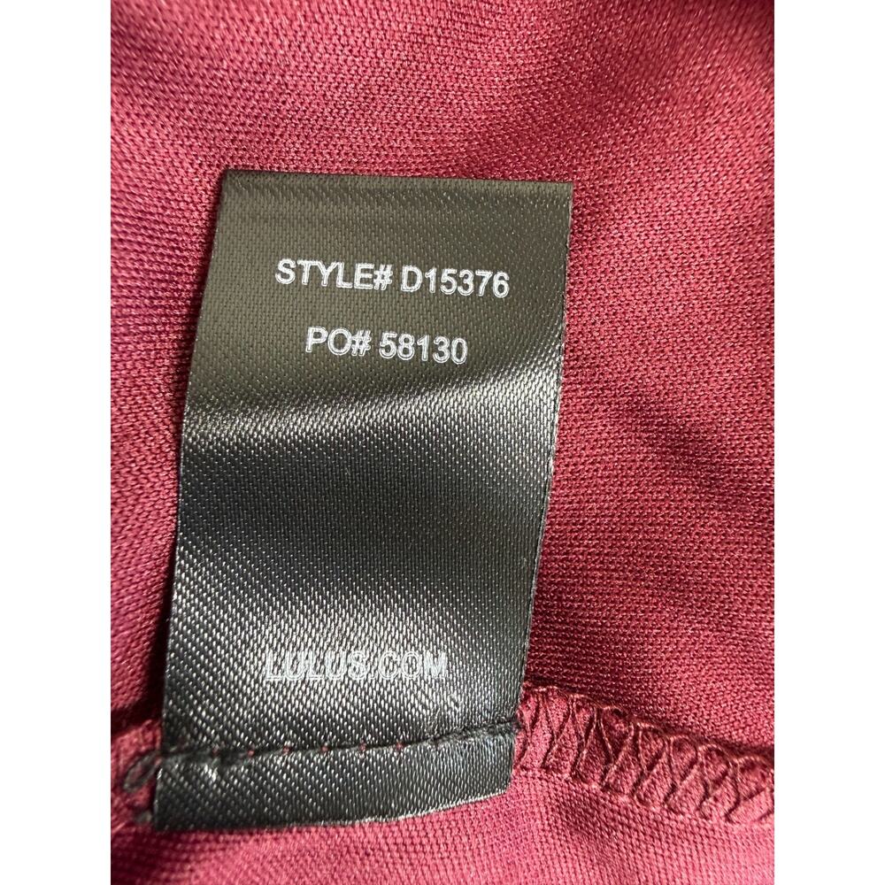 Lulus Air of Romance Burgundy Maxi Dress Size Small Halter Georgette Fabric - Picture 13 of 13